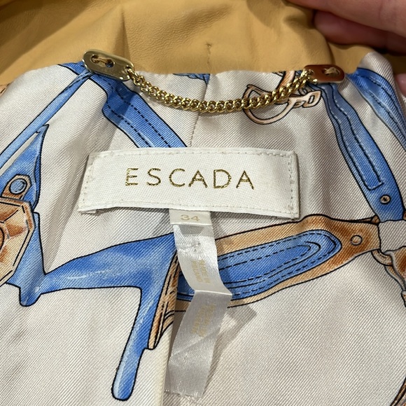 Escada Exquisite Leather Jacket Silk Lining - Picture 4 of 15